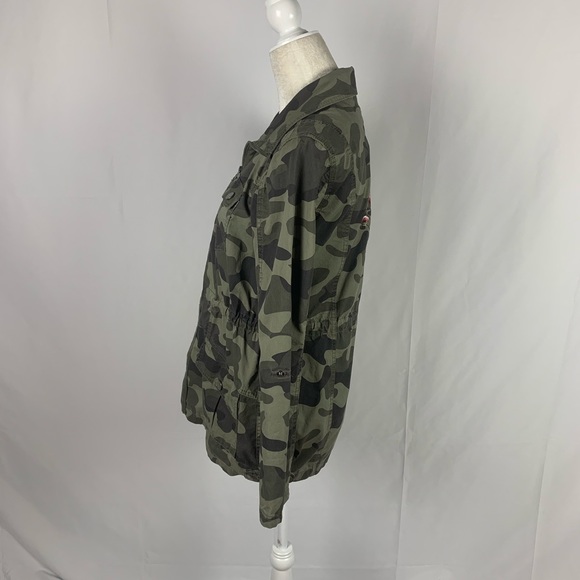 Jade & Ivory Floral Embroidery Camouflage Camo Jacket Women's Size Small - Picture 5 of 8